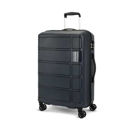 by American Tourister Medium Harrier Edge 8W 68 Cms Check-in (PP) Hard Sided 8 Wheels Spinner Luggage/Suitcase/Trolley Bag (Iron Grey) (Double Wheel)
