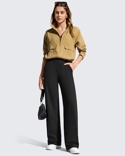Image of G4Free EverGoing Women's Wide Leg Dress Pants Pull On Stretchy High Waisted Casual Trousers with Pockets