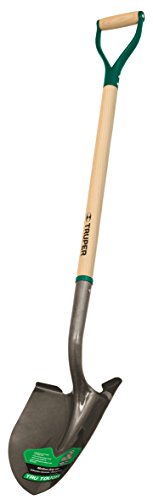 Pala redonda Truper Tru Tough con mango en D de acero 39 pulg