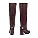wetkiss Burgundy Knee High Boots for Women Pointed Toe Chunky Block Heel Boots with Side Zipper Dress Fashion Party Long Fall Boot (Burgundy Size8.5)