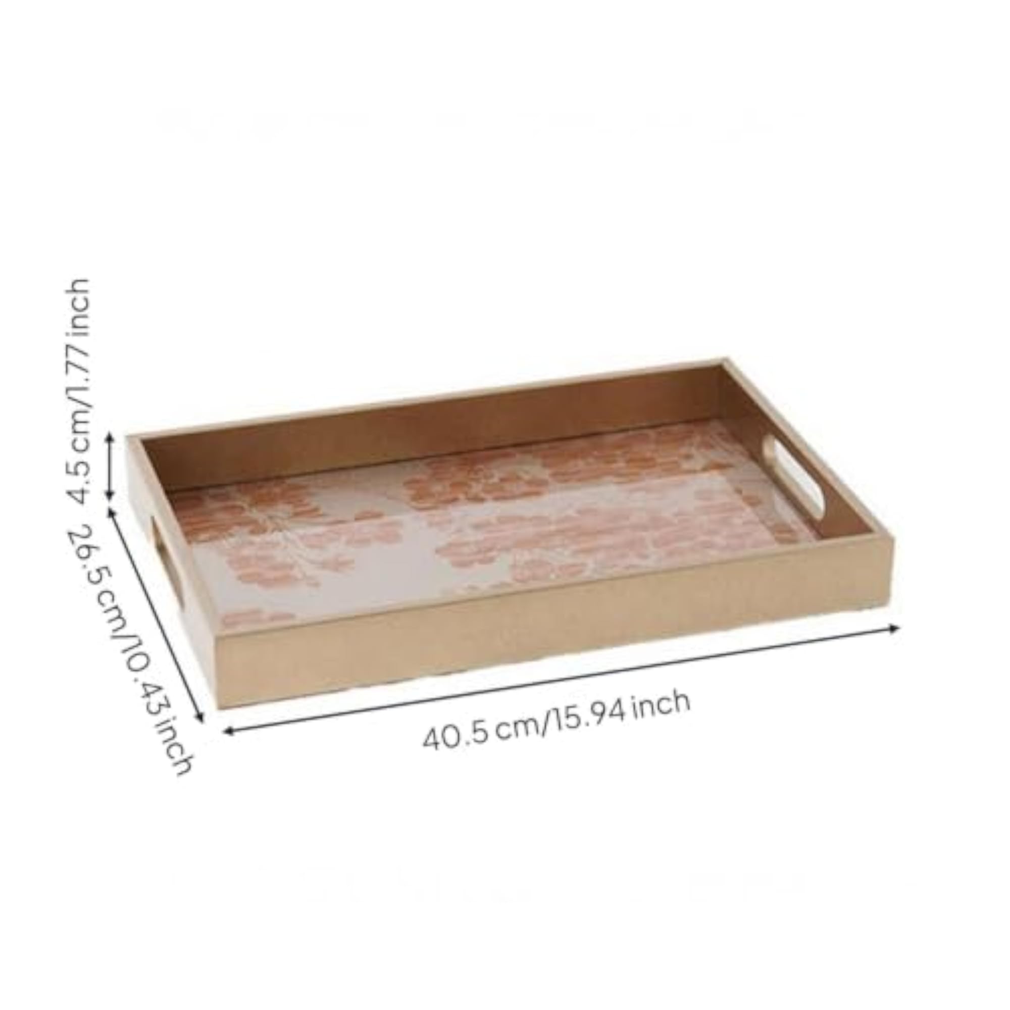 Low-Maintenance Decorative Storage Tray, Polished