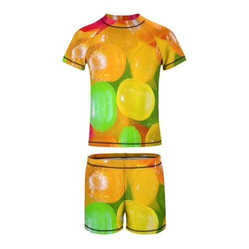 Colorful Sweets CandiesChildren's Swimsuits Boys Two Piece Suit10-12Y（150cm）2
