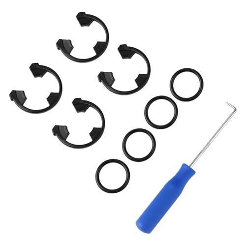 LEYURISE Water Softener Clip Kit Compatible with GE Kenmore Whirlpool Morton WHES30 M34 MSD27 Replace#: 7337563 7337571 7170288 711671315/16 O-Ring Kit and Fit 3/4 Valves