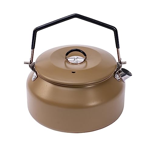 Camping Kettle 1L Camp Tea Coffee Pot Stainless Steel Outdoor Hiking Kettle Pot Lightweight Camping Tea Kettle