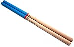 2Pcs Bâtons en bois Cardio Drum avec poignée en caoutchouc antidérapante Idéal pour le tambour, la condition physique, la classe aérobique, les exercices (bleu)