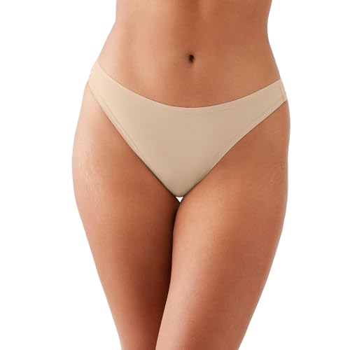 Wacoal Women's Understated Cotton Thong Panty, Sand, S