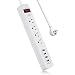 BESTTEN 4 Outlet USB Power Strip, 900 Joule Surge Protector with 4 USB Charging Ports (2.4A/Port, Total 4.2A), 9-Foot Long Extension Cord, ETL Certified, White