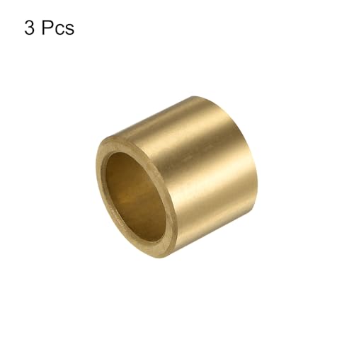 QUARKZMAN 3 Stück Gleitlager Hülse 16mm Bohrung x 22mm Außendurchmesser x 18mm Länge, Selbstschmierende Gesinterte Bronzebuchsen