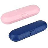 Cosmos Pack of 2 Plastic Travel Case Toothbrush Carrying Case Holder Container Compatible with Oral B Pro and also for Sonicare & Other...