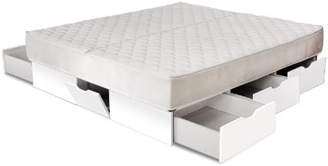 waterbed with drawers including delivery, white, 180 cm x 200 cm