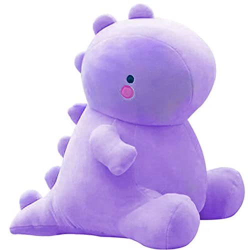 OUKEYI Niedliche Dinosaurier-Plüschpuppe, weiche Stofftiere, Dinoplüsch, weiches Geburtstagsgeschenk für Kinder, Mädchen, Jungen, Rosa, 30 cm (lila)