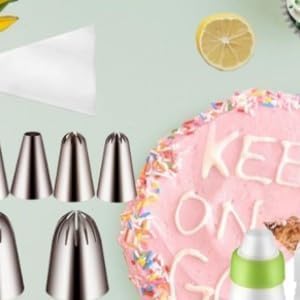 Miniatura 6 de 7 boquillas de tubería de glaseado, de acero inoxidable con volantes rusos para tuberías de glaseado, boquillas de tuberías de falda Bobbi,