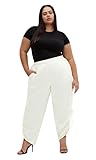 City Chic Women's Plus Size Pant Cargo Castle, 24 Ivory