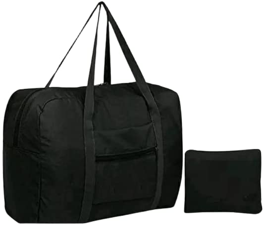 Large Casual Travel Bags Clothes Luggage Storage Organizer Collation Puch Cases Suitcase Accessories Supplies Item Stuff Product 15 Cms Duffle Bag (Black)-image-3