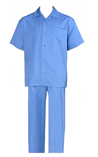 Fortino Landi Plain Walking Suits 29544-Blue-X-Large-40