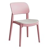 Sillas de comedor de plástico apilables con respaldo curvo y cojines extraíbles para cocina restaurante bistró estudio moderno y cómodo asiento solución