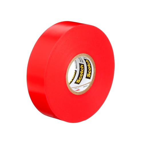 Image of 3M Scotch Vinyl Electrical Color Coding Tape #35, 3 /4 inch x 66' - Red - Professional Grade Insulation and Color-Coding Tape, 10 Rolls