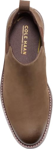 Cole Haan Cole Haan Men's Chamberlin Grand Chelsea Boots, Truffle Nubuck/Black Water Resistant, 11-M US