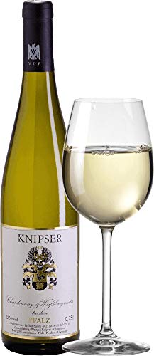 Chardonnay & Weißburgunder Knipser Weißwein 6 x 0,75l VINELLO - 6 x Weinpaket inkl. kostenlosem VINELLO.weinausgießer