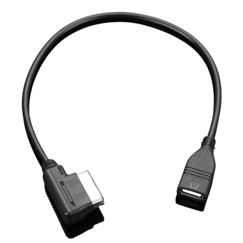 CHICHIYANG Plug and Play Car Music Interface USB Adapter Cable Media-in Auxiliary Input USB 2.0 Flash Drive Adapter Cable Replacement Parts for Audi Music Interface AMI/for Volkswagen MDI