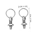 NUOBESTY 3pcs Stainless Steel Retractable Spring Plungers Pull Rings for Mechanical Fastening Indexing Pins for Industrial Applications