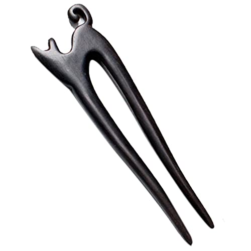 Dibujos animados forma de gato palillos de madera tocado moda en forma de U grande horquilla para mujeres niñas vacaciones accesorios para el cabello Cover