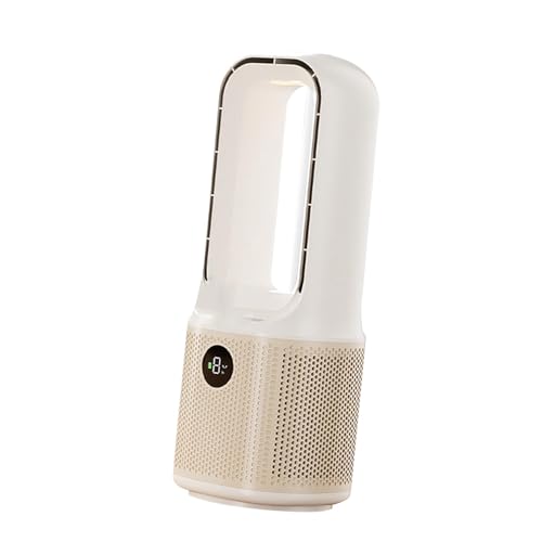 Fenteer Blattloser Tisch, wiederaufladbar über USB, Kleiner Weitwinkel, geräuscharm, 9 einstellbare Geschwindigkeiten, Tisch für, Gold