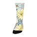 susiyo Yellow Floral Spring Hiking Socks Boy Girls - Cushioned Crew Socks for Kids Soft, Breathable & Seamless Toe for All-Day Comfort