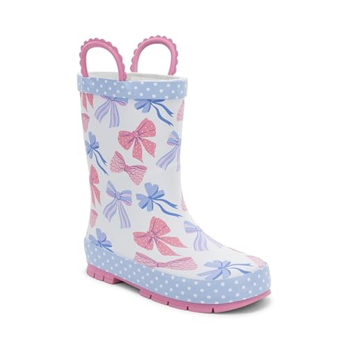 Image of Western Chief Kids Ladybug Rain Boot(Toddler /Little Kid /Big Kid) | Built for outdoor play, pull-on loops for self-dressing, comfort EVA insole, rubber traction outsole, toddler to big kid size