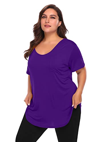 Image of BELAROI Women Plus Size Tops V-Neck Tunics Shirts