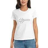 Ramm-Stein Damen Basic Kurzarm-T-Shirt, passgenaues T-Shirt, feuchtigkeitsableitendes Rundhals-T-Shirt