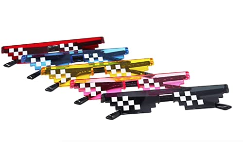 Image of DC DECORIO Thug Life Sunglasses Pixel Gangster Gangsta Life Funny Novelty Shades With Box Packing (ALL 6 COLORS)