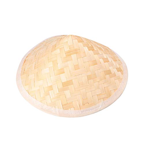 VORCOOL 23. 5X14. 5Cm Oriental De Bambu Chapéu de Palha Cone Jardim Pesca Chapéu Adulto Chapéu de Ar