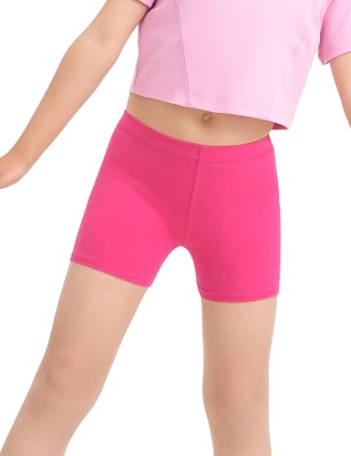 Image of Somaibo 3 Pack Girls Bike Shorts Kids Cartwheel Under Dress Cotton Short | Girl Biker Shorts Dance Tumble Gymnastic Short