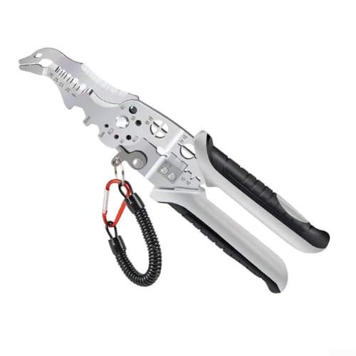 Pinza spellafili e pinza crimpatrice per elettricisti con tagliacavi per cablaggio e lavori elettrici a casa e industria (a)