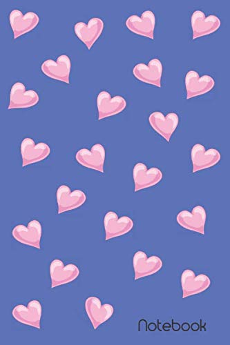 Notebook: Blue Hearts Lined Notebook, Composition, Writing Journal