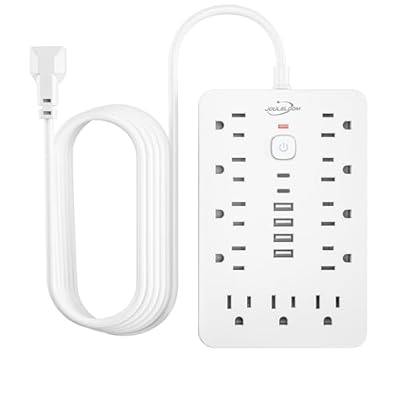 JouleLoom 6 FT Flat Plug Surge Protector Power ...