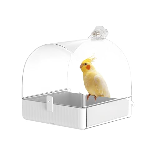 Bañera Multi Jaula para Pájaros – Bañera para Aves en Jaula, Pequeñas y Medianas Aves, Bañera de Loro – Fácil de Usar y Limpiar, Diseño Seguro