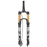 GCCSSBXF Forcella ammortizzata ad aria per MTB da 120 mm, 26, 27,5, 29", con controllo della linea, in lega di magnesio, ideale per mountain bike, QR 9 x 100 mm, freno a disco, tubo conico, in