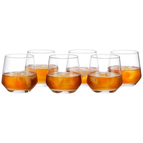 amazon basics Whiskey Glass Set of 6 (370ml Each) | Classic Design | Sturdy Base | Versatile for Any Occasion | Dishwasher Safe Bar Glasses (B0D41WZW3M) Amazon Price History, Amazon Price Tracker