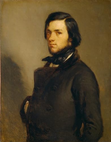 Affiche toile portrait d'homme Jean-François Millet tableau décoration murale salon 60x90