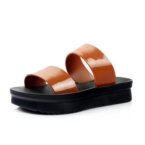 Sandals Women Summer fashion Roman sandals platform heel buckle casual beach shoes women's jelly fish mouth shoes