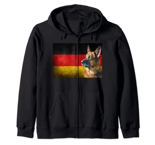 Deutscher Schäferhund Flagge Deutschlands Pastor alemán Sudadera con Capucha