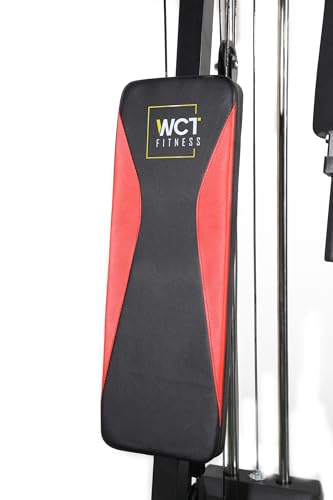Estação Musculação 45Kg Academia Completa WCT Fitness Treino Peito Perna Costa Voador Barra Pulley C