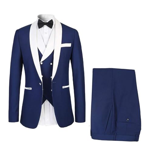 Costume 3 pièces homme avec veste décontractée pour mariage et bal