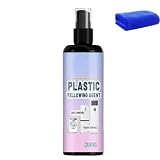 Spray multiuso per la rimozione dell'ingiallimento della plastica, trasparente e ravvivante, non richiede strofinamento né sostituzione, adatto a diverse superfici di elettrodomestici.