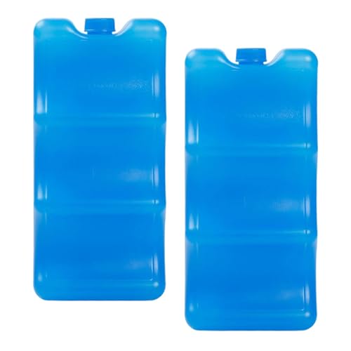 JISADER Paquete de 2 Paquetes de Hielo de 650 Ml, Versátiles, Portátiles, a Prueba de Fugas, Reutilizables, para Pesca, Camping, Picnics, Senderismo Y
