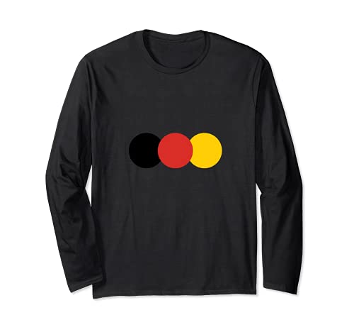 Flag Germany Long Sleeve T-Shirt, Black
