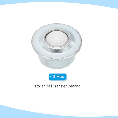 PATIKIL 5/8 Roller Ball Transfer Lager 6 Stk Runde Kugel Einheit Nylon Kohlenstoffstahl Rollen Für Förderband Rollenstand Übertragungsmöbel