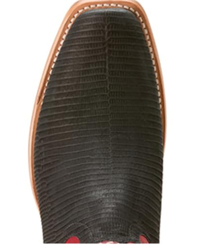 ARIAT Men's Futurity Relentless Gold Rush Exotic Lizard Western Boot Square Toe Black 9 EE US4